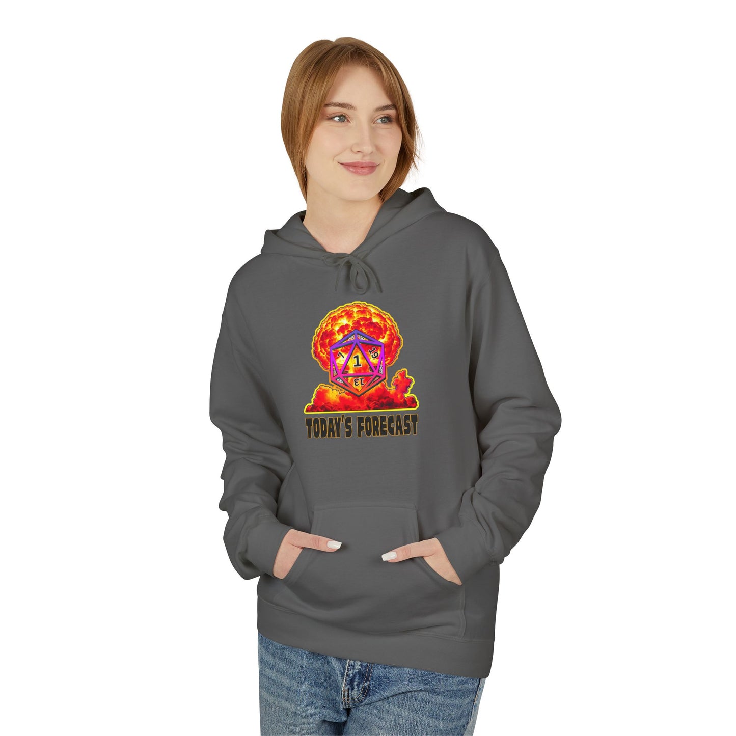 Gamer Hoodie - Critical Fail 20 Sided Dice Design