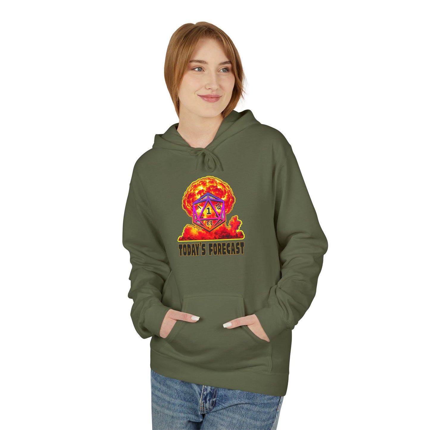 Gamer Hoodie - Critical Fail 20 Sided Dice Design