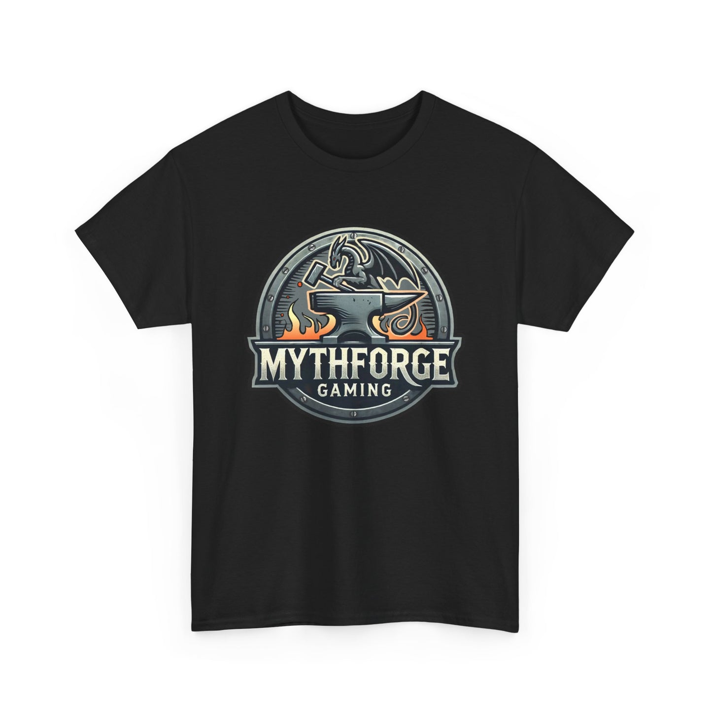 Gaming Logo Tee - Mythforge Unisex Heavy Cotton T-Shirt