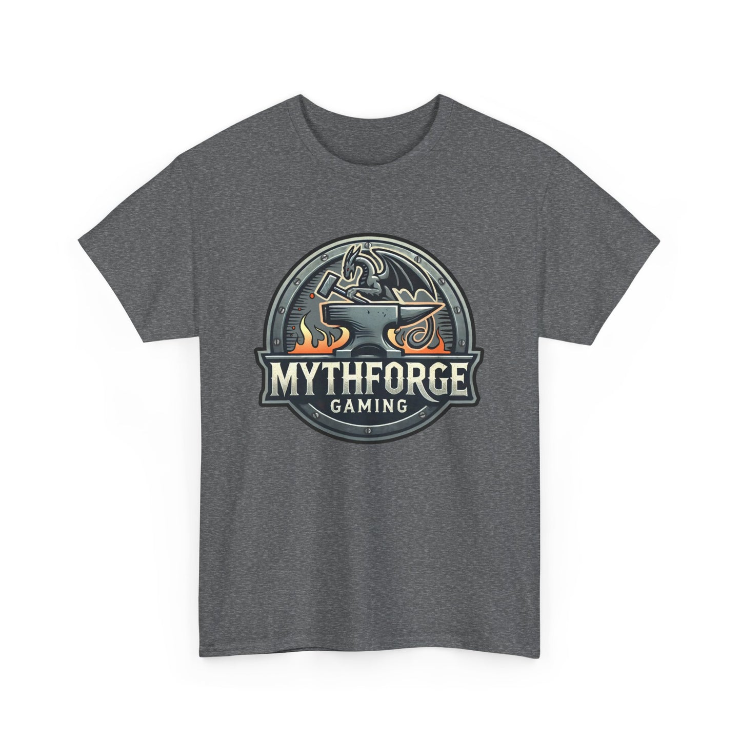 Gaming Logo Tee - Mythforge Unisex Heavy Cotton T-Shirt